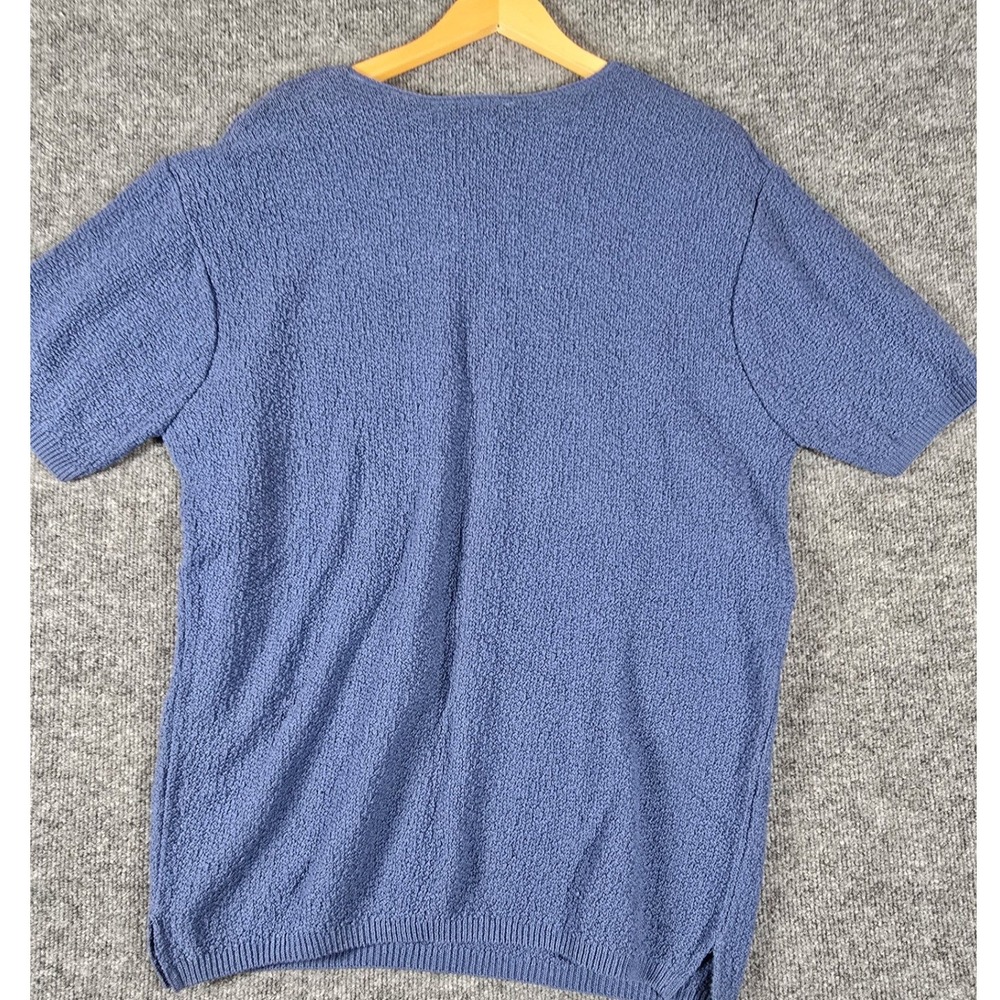 SPUNKY made in USA Textured Knit Short Sleeve Top Women's Large - Picture 7 of 7
